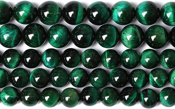 38PCS 10mm Top AAA Green Tiger Eye Beads Natural Stone Round Loose Beads by NaturalStoneBeads