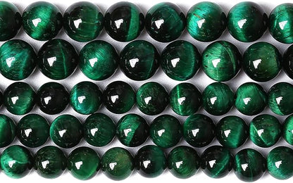 38PCS 10mm Top AAA Green Tiger Eye Beads Natural Stone Round Loose Beads by NaturalStoneBeads
