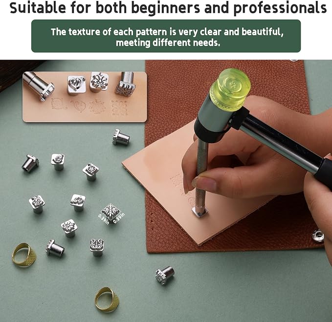 Leather Craft Stamping Tools, Leather Stamping Kit - Image 4