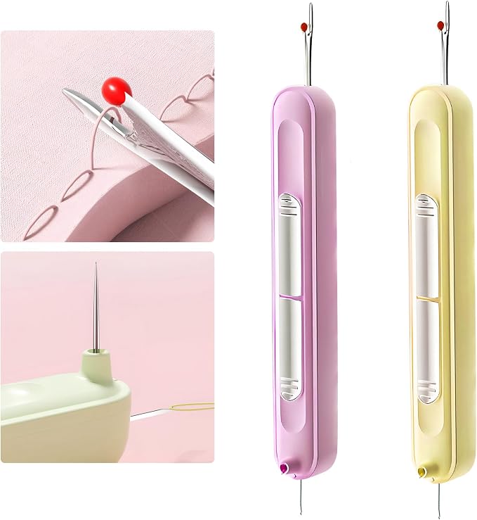 Upgraded 2 in 1 Automatic Needle Threaders Seam Ripper, Quilting Supplies by Xuvrir
