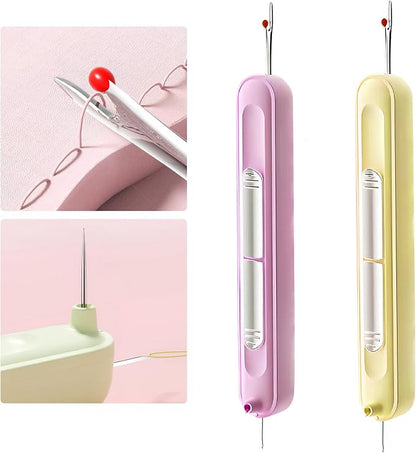 Upgraded 2 in 1 Automatic Needle Threaders Seam Ripper, Quilting Supplies by Xuvrir