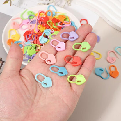 uxcell 200pcs Stitch Markers for Crocheting, Heart Shaped Crochet Marker Needle - Image 4