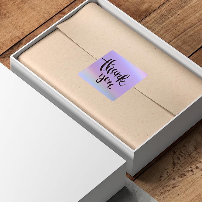 2" x 2" Square Thermal Labels Stickers, Holographic Thermal Stickers Labels - Image 6
