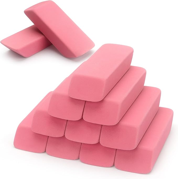 ZZTX 12 Pack Pink Erasers Pencil Erasers by ZZTX