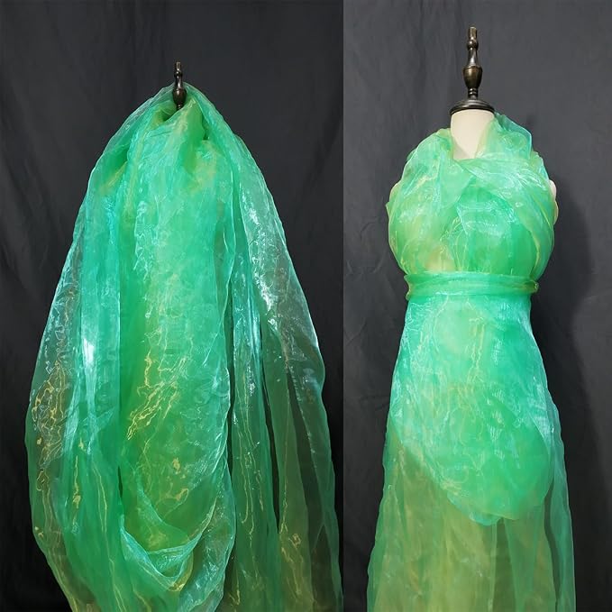 Two-Tone Iridescent Holographic Organza Fabric - Image 2