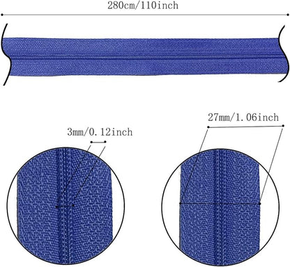 DOITEM Zipper Tape 3 mm Nylon Endless Zipper Set - Image 3