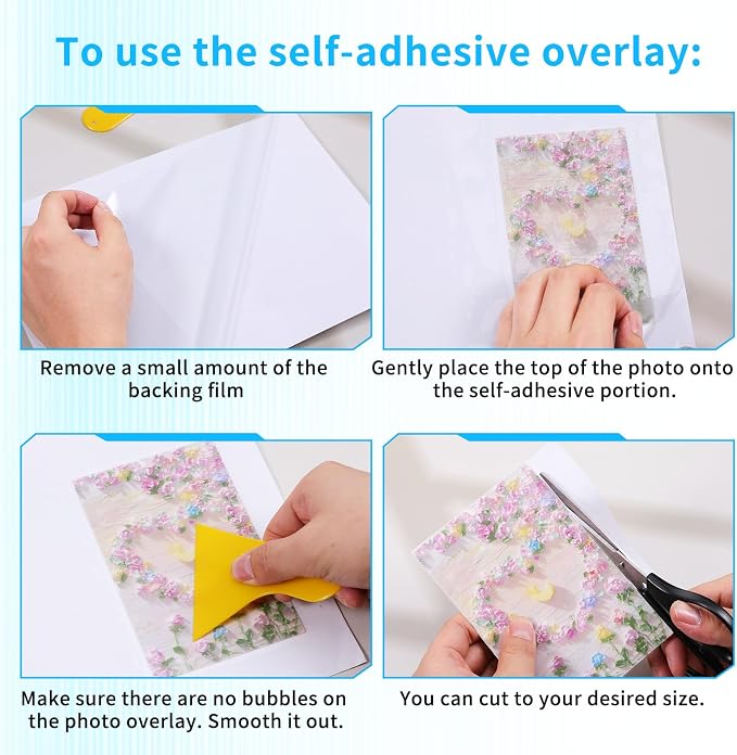 100 Pack Matte Self Adhesive Laminating Sheets, Matte Finish Self Sealing - Image 3