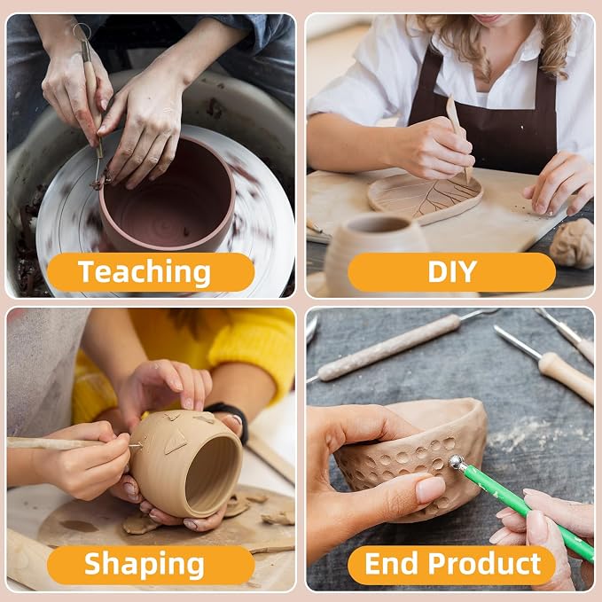 42 PCS Clay Tool, Clay Sculpting Tools Kit, Pottery Tools Can be Used - Image 7