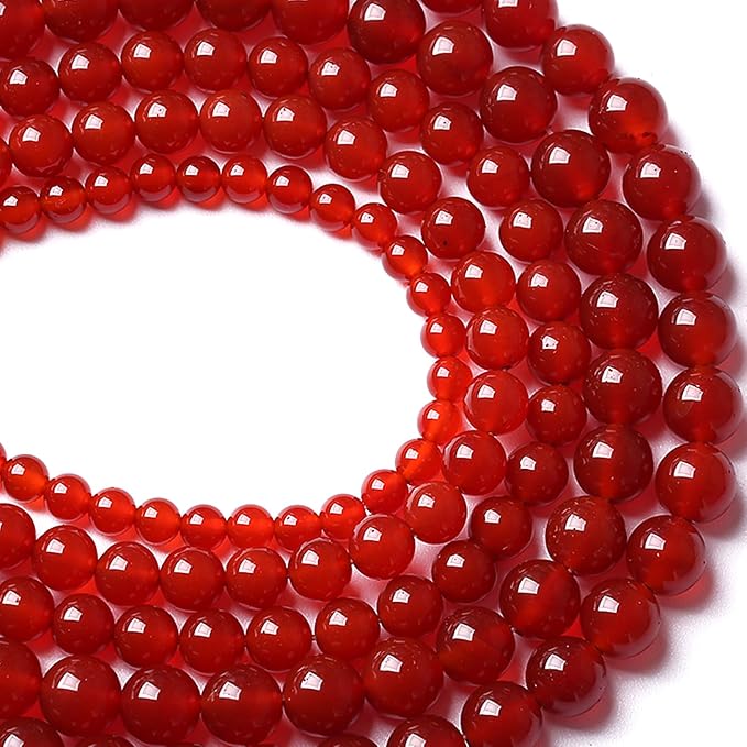 10MM 72pcs Semi-Precious Red Agate Beads Natural Stone Round Loose Beads - Image 3