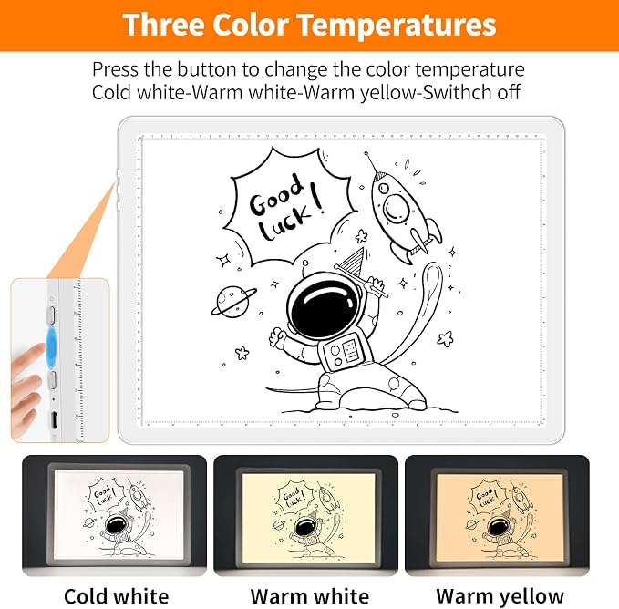Elice Magnetic A3 Light Board for Diamond Painting, Ultra-Thin Tracing LED - Image 4