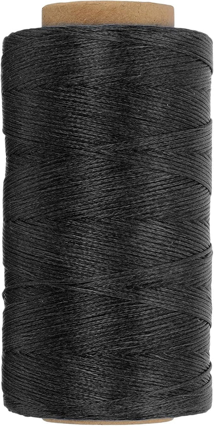 PATIKIL 284 Yard Flat Waxed Thread 150D 1mm Leather Sewing Cord by PATIKIL