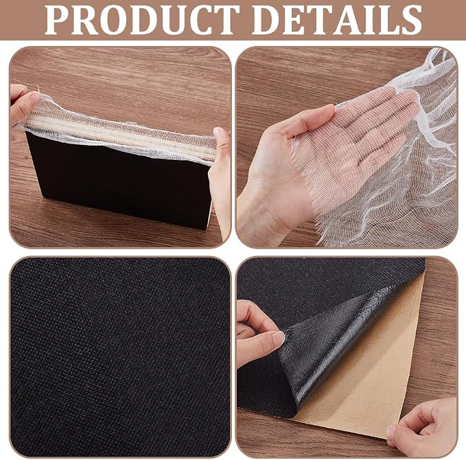 AHANDMAKER Book Binding Kits Include 20Pcs 6"x9" Chipboards Black 19.5"x58.3" - Image 3