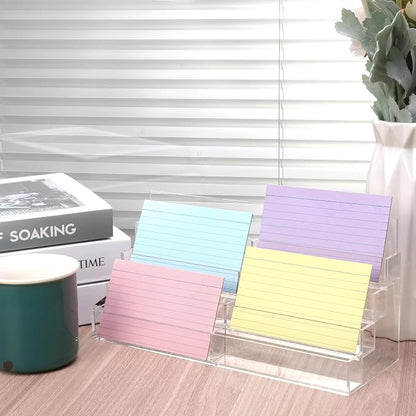 4 Tier Index Card Display Stand 3x5 Acrylic Card Holder - Image 7