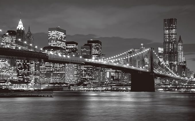 Brooklyn Bridge and New York City Wall Murals Large Photo Wallpaper Murals - Image 2