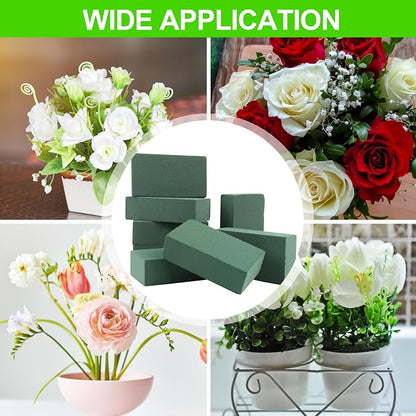 CCINEE 8 Pcs Floral Foam Bricks, Mini Florist Flower Foam Green Blocks Supplies - Image 7