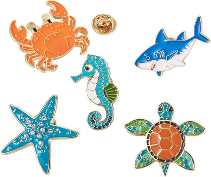 Mixed Enamel Pins for Backpacks, Beadthoven Cute Enamel Brooch Pins Set by BBBeadthoven
