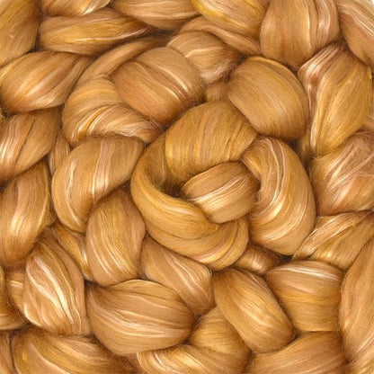 Merino Silk Luxe Tonal Designer Blend. Superfine Merino, Tussah Silk. Top Roving - Image 7