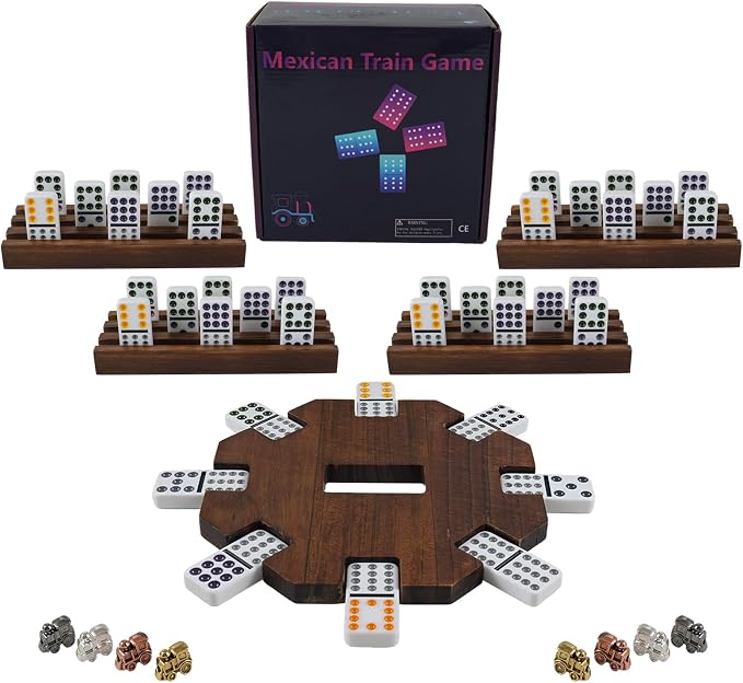 Mexican Train Dominoes Set by Wahartoly