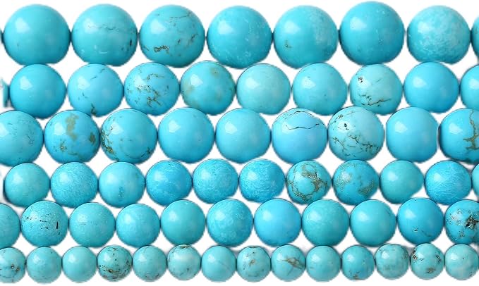 12mm 32pcs AAA Grade Natural Blue Turquoise Round Loose Beads by NaturalStoneBeads