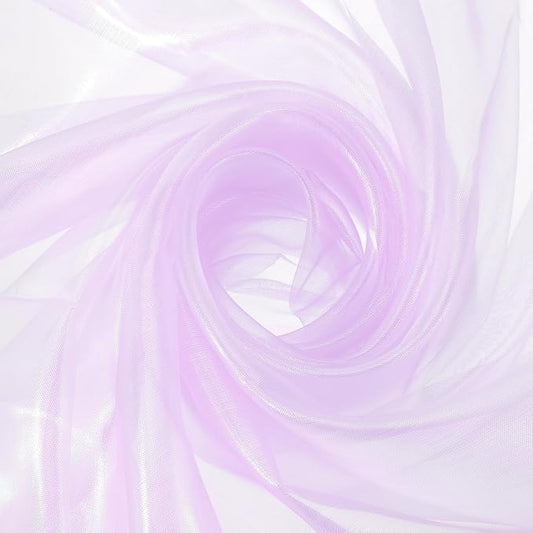 MECCANIXITY Iridescent Sheer Organza Fabric, 2 Yards x 59 Inches Solid Laser by MECCANIXITY