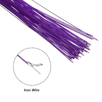 PATIKIL 32 Inch 22 Gauge Floral Stem Wire, 3 Pack/120 Pieces Bouquet Stem Paper - Image 4