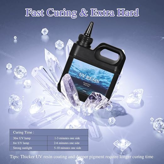 Lenaideal1000g UV Resin-Upgrade Ultraviolet Epoxy Resin Crystal Clear, High - Image 4