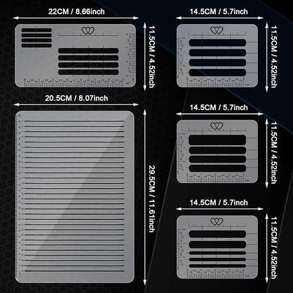 5 Pack Straight Line Stencil for Journaling and Envelope Addressing Guide - Image 7