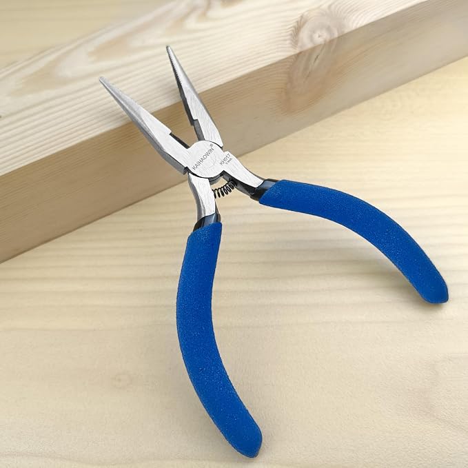 KAIHAOWIN Mini Needle Nose Pliers 5"-5 Pack KAIHAOWIN Small Long Nose Pliers - Image 8