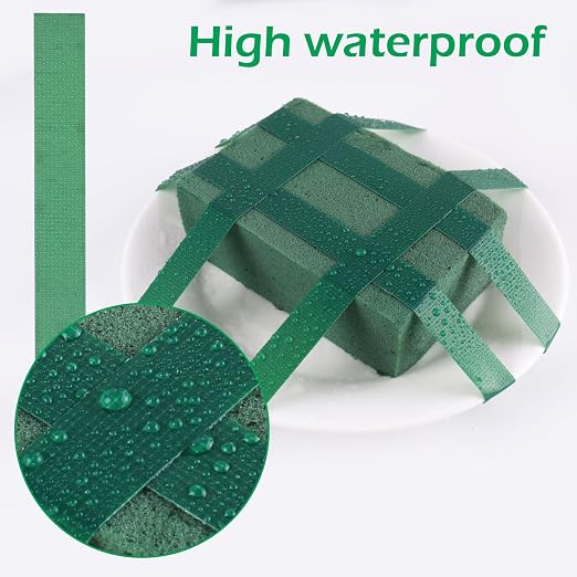 GLAMFIELDS Floral Tape Green, Flower Wrap Adhesive Waterproof Tape - Image 4