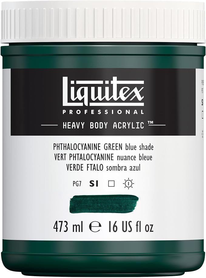 Liquitex Professional Heavy Body Acrylic Paint, 16-oz Pot, Phthalocyanine Green by Liquitex