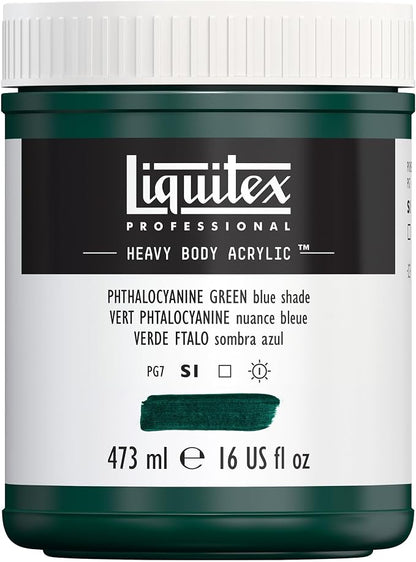 Liquitex Professional Heavy Body Acrylic Paint, 16-oz Pot, Phthalocyanine Green by Liquitex