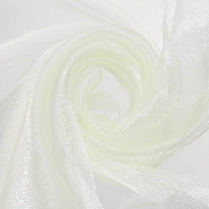 MECCANIXITY Iridescent Sheer Organza Fabric, 10 Yards x 59 Inches Solid by MECCANIXITY