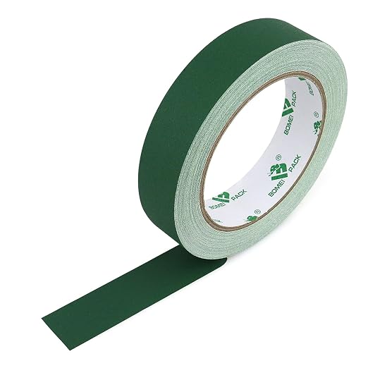 BOMEI PACK Dark Green Gaffer Tape, Matte Non-Reflective, 1inch x 20yds No by BOMEIPACK