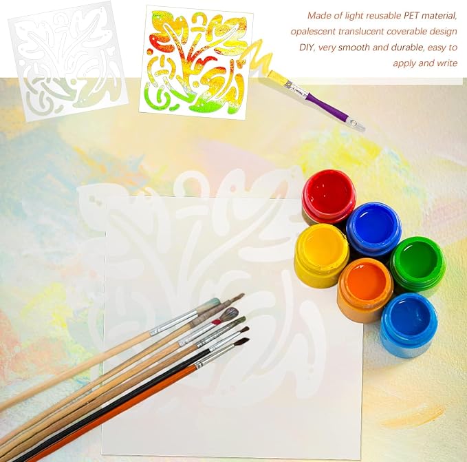 FSWCCK 25 Pcs 10mil 12 x 12 Inch Milky Translucent PET Blank Stencil Sheets - Image 8