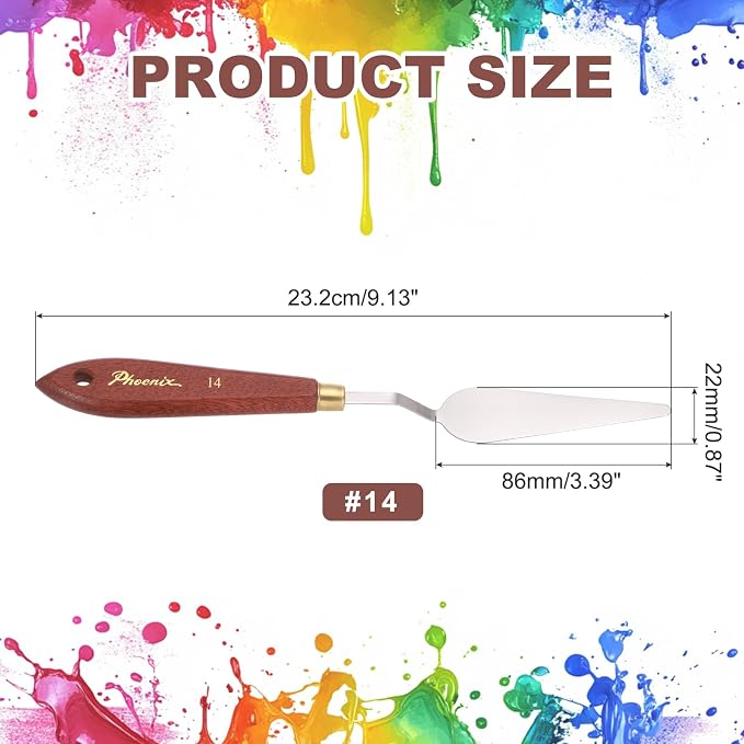 MECCANIXITY Pack of 1 Palette Knife No.14, 9.1" Long Palette Knives - Image 2