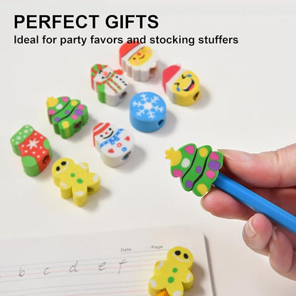 HILAZA 42Pcs Christmas Pencil Top Erasers - Image 4