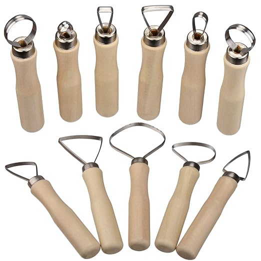 Pottery & Clay Large Ribbon Sculpting Tool Kit by Meuxan