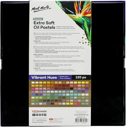 Mont Marte Extra Soft Oil Pastels Vibrant Hues Premium 120pc, Versatile Art - Image 7