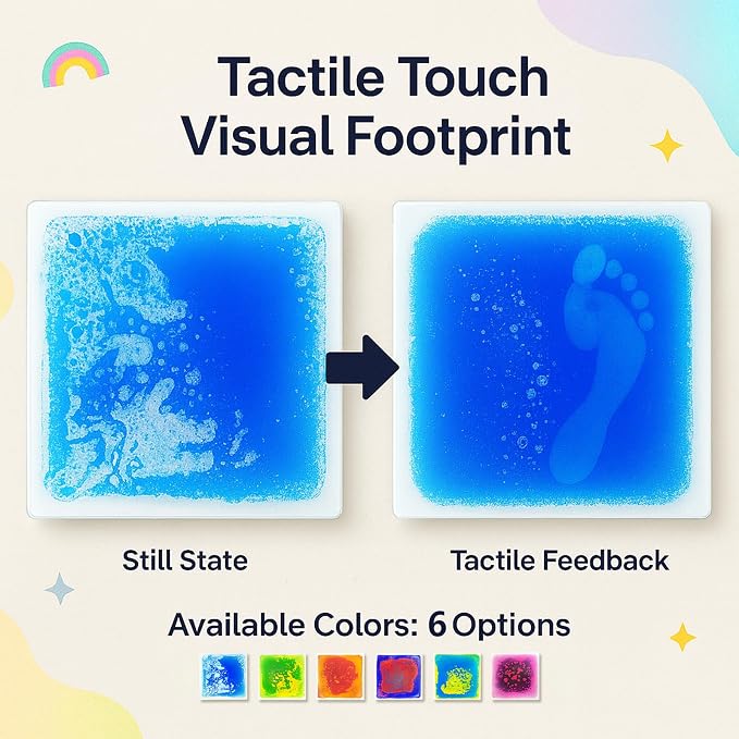 Liquid Sensory Floor Tiles for Kids Ages 3+, Interactive Color-Flow, Classroom - Image 2