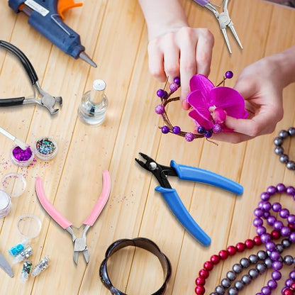 6 Pcs Jewelry Pliers Set, Include Needle Round Bent Nose Zipper Wire Cutter - Image 7