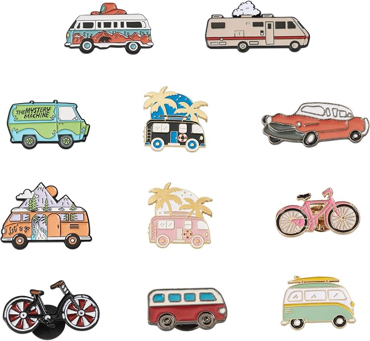 Mixed Enamel Pins for Backpacks, Beadthoven Cute Enamel Brooch Pins Set by BBBeadthoven