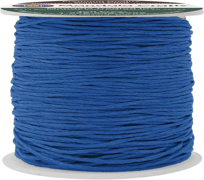 Mandala Crafts 0.5mm 109 Yards Sapphire Blue Cotton Waxed Cord by MandalaCrafts