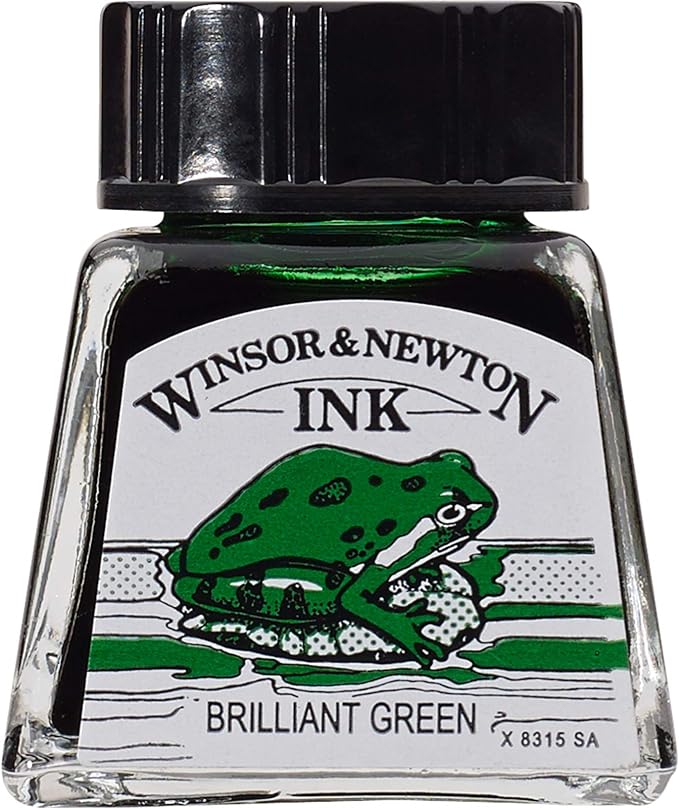 Winsor & Newton Drawing Ink, 14ml Bottle, Brilliant Green by WinsorNewton