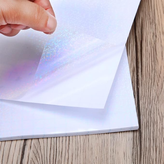 Outus 24 Sheets Holographic Sticker Paper Holographic Laminate Sheets - Image 3