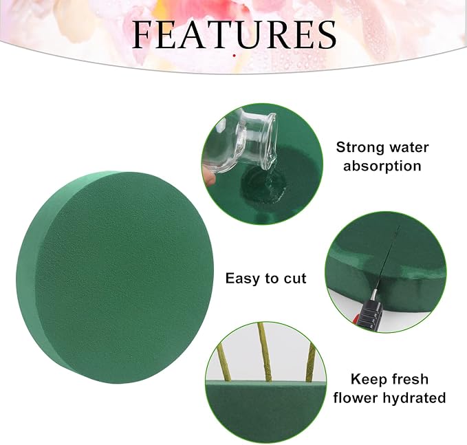 LOMIMOS 6'' Premium Round Floral Foam - Image 3