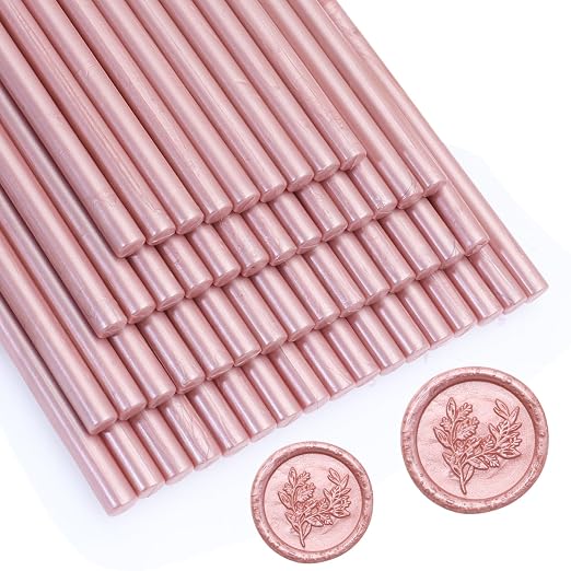 52pcs Rose Gold Wax Sealing Sticks by Andotopee