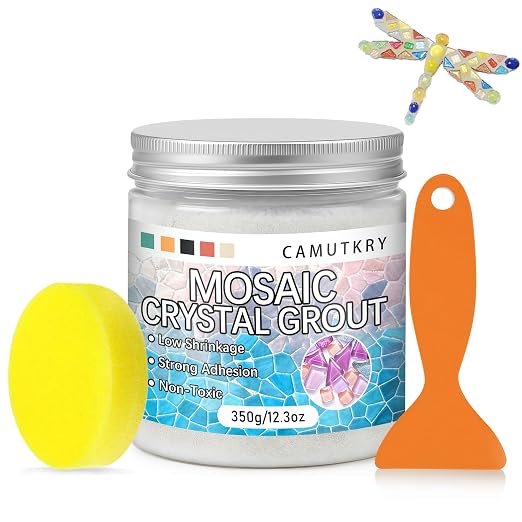 Mosaic Crystal Grout – Ultimate Grouting Solution & DIY Craft Essential by CAMUTKRY