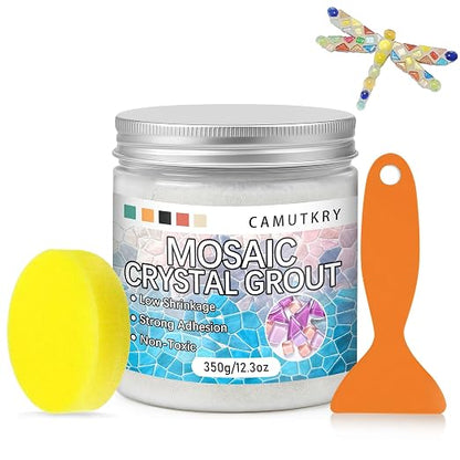 Mosaic Crystal Grout – Ultimate Grouting Solution & DIY Craft Essential by CAMUTKRY
