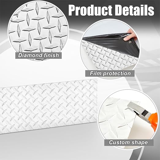 1pcs Diamond Plate Sheet Metal Heavy Duty Tread Aluminum Sheet Diamond Tread - Image 3
