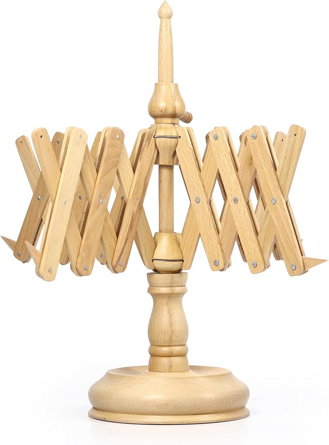Wooden Yarn Winder with Swift – Manual Yarn Ball Winding Tool by Unknown